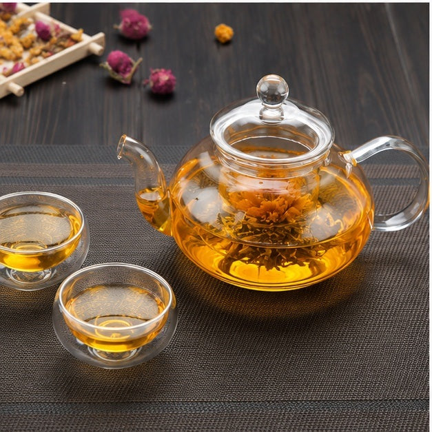 La Théière Signature — Théière en Verre avec Infuseur en Verre