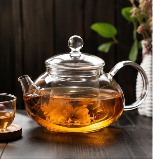La Théière Signature — Théière en Verre avec Infuseur en Verre