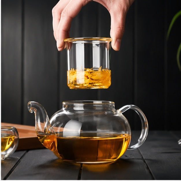 La Théière Signature — Théière en Verre avec Infuseur en Verre